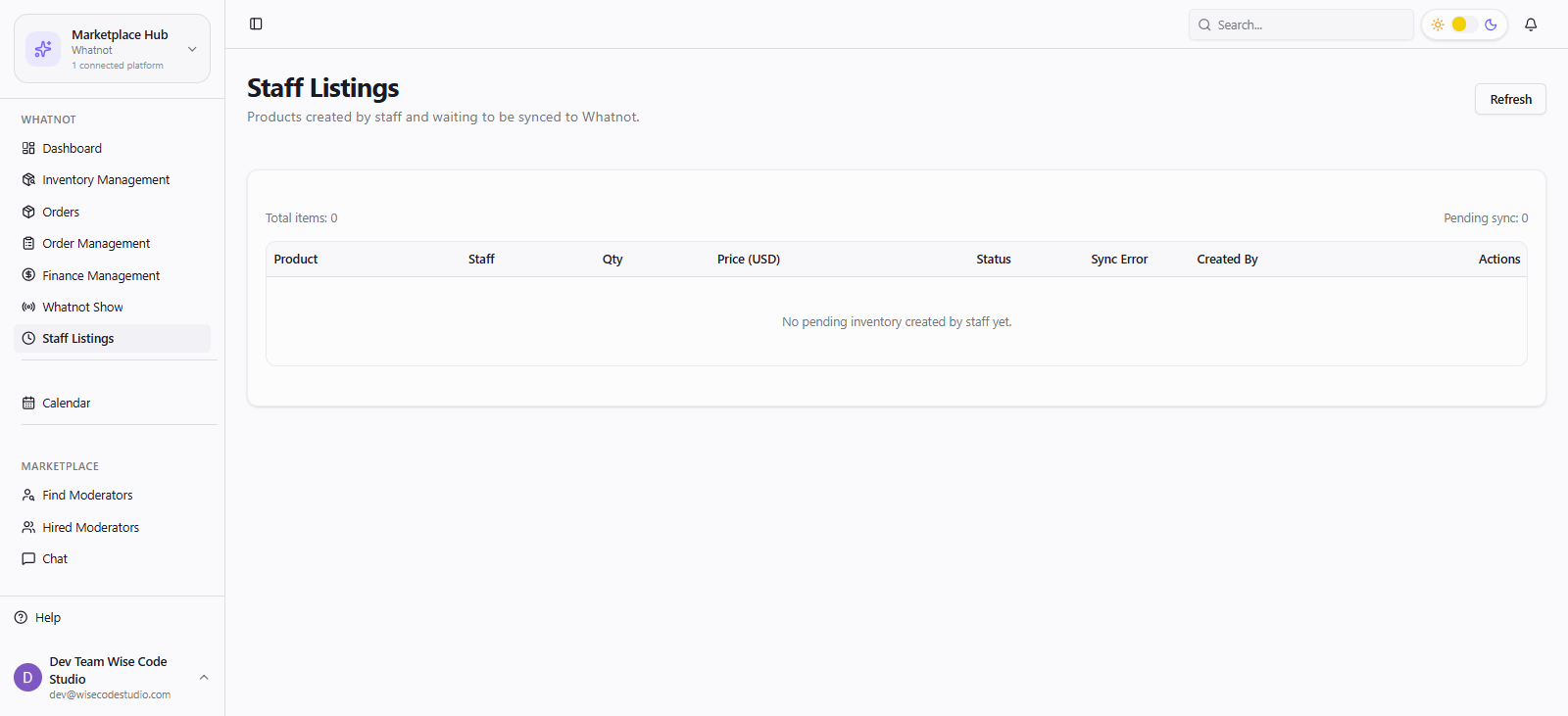 Staff Listings
